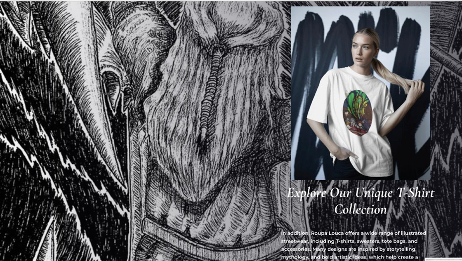 Roupa Louca: Original illustration within the brand world.